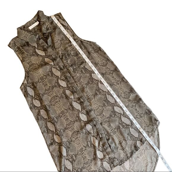 🍋 Lush • Sheer Snake Print Button-Down Tunic Blouse - Picture 9 of 9